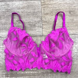 Fleur du Mal Lily Lace Longline Underwire Bra